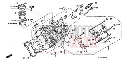 LEFT CYLINDER HEAD ST1300A8 de 2008